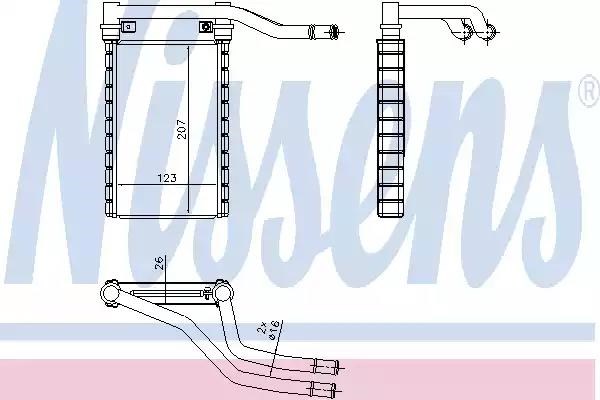 Радиатор отопителя 73991 NISSENS