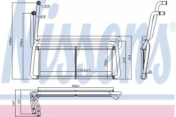 Радиатор отопителя 75007 NISSENS