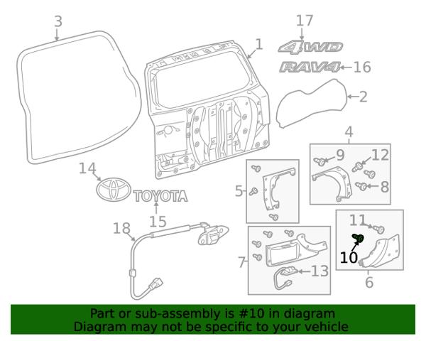 7539735010 TOYOTA Пистон (клип) крепления накладок порогов купить в Кривой Рог