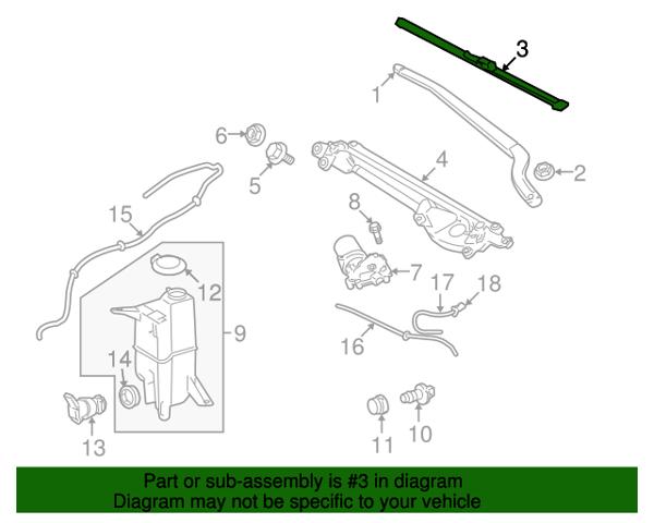 852120C030 TOYOTA Щетка-дворник лобового стекла пассажирская купить в Ирпень