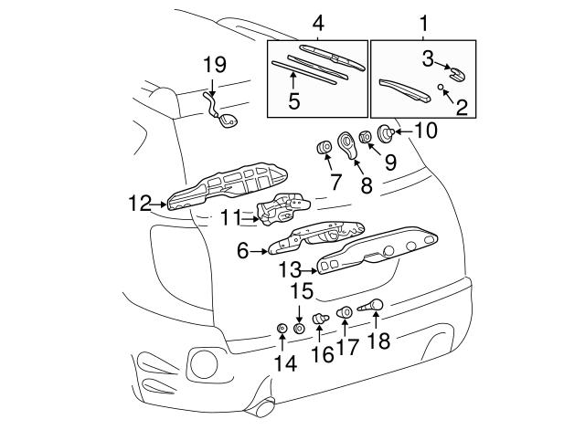 Заглушка гайки крепления поводка заднего дворника 8529228030 TOYOTA