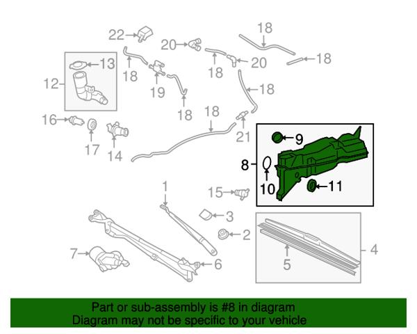 8535560180 TOYOTA Бачок омывателя купить в Николаев