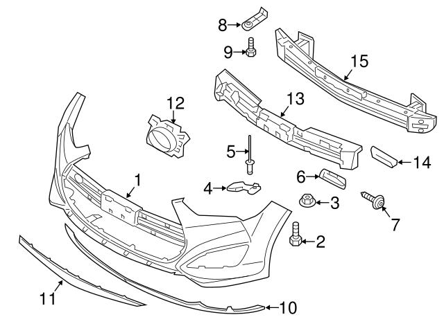 Кронштейн бампера переднего, внешний правый 865142V000 HYUNDAI