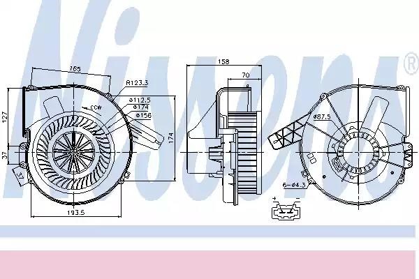 87028 NISSENS Вентилятор печки купить в Черкассы