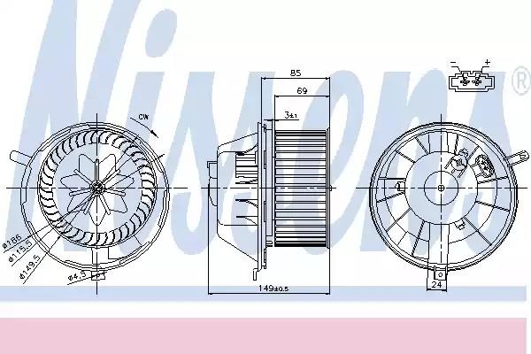 NISSENS 87034 Мотор вентилятора печки (отопителя салона) в наличии Запорожье