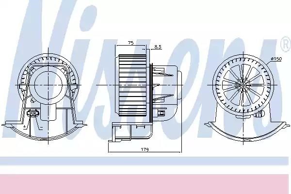 NISSENS 87271 Мотор вентилятора печки (отопителя салона) в наличии Ровно