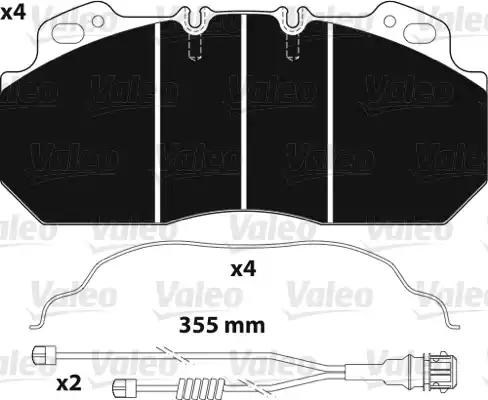 VALEO 882217 Колодки тормозные передние дисковые в наличии Черкассы