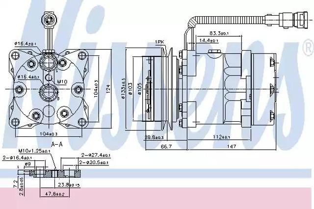 NISSENS 89078 Компрессор кондиционера в наличии Ровно