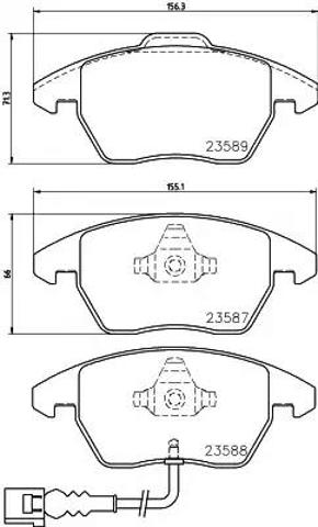 Колодки тормозные 8DB355010581 HELLA
