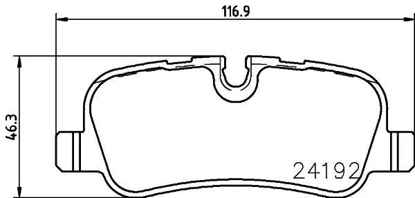 8DB355011981 HELLA Колодки тормозные задние дисковые купить в Днепр
