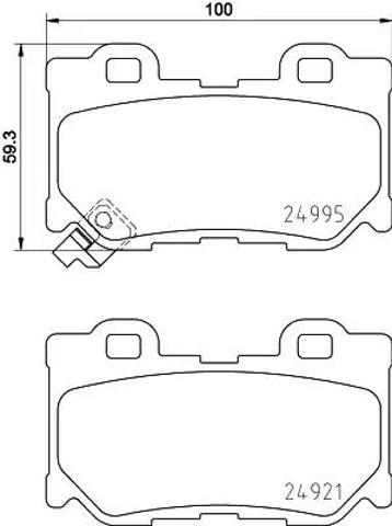 Колодки дисковые  8DB355015421 HELLA