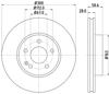 Передний тормозной диск 8DD355110071 HELLA