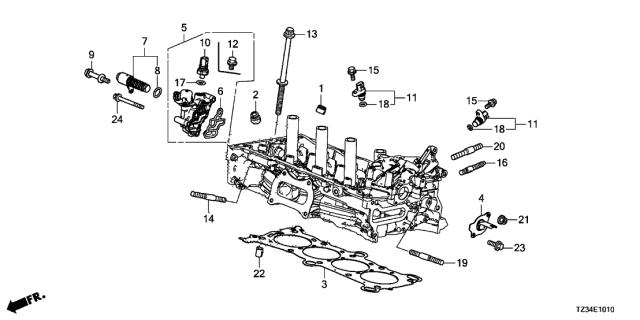 Болт головки блока цилиндров 90005RNAA01 HONDA