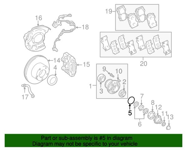 Кольцо стопорное подшипника передней ступицы 9021442030 TOYOTA