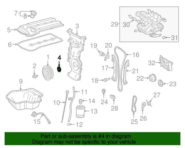 Сальник коленвала двигателя, передний 9031138084 TOYOTA