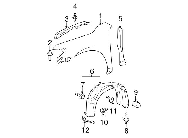 9046709166 TOYOTA Пистон (клип) крепления подкрылка переднего крыла купить в Винница