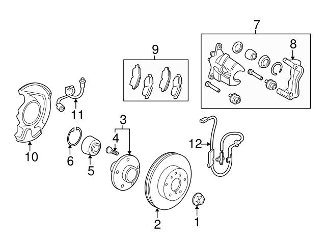 Кольцо стопорное подшипника передней ступицы 9052179002 TOYOTA