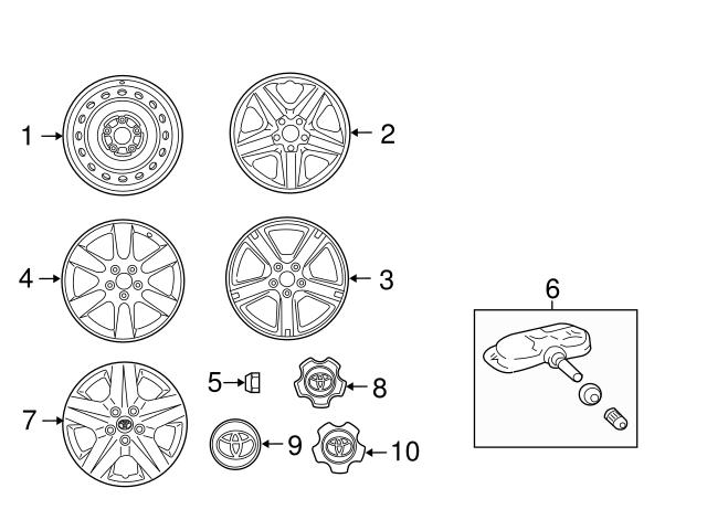 Гайка крепления колеса 9094201021 TOYOTA