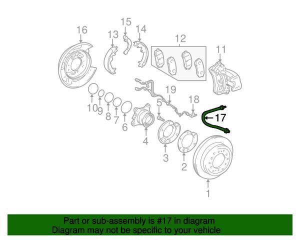 Задний левый тормозной шланг 9094702F24 TOYOTA
