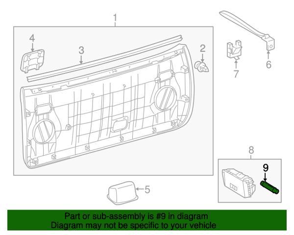 9098114011 TOYOTA Лампочка освещения салона купить в Украина