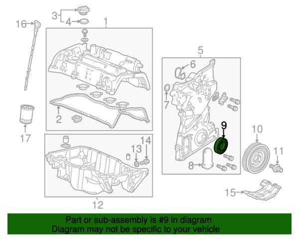 Сальник распредвала двигателя, передний 912125A2A01 HONDA