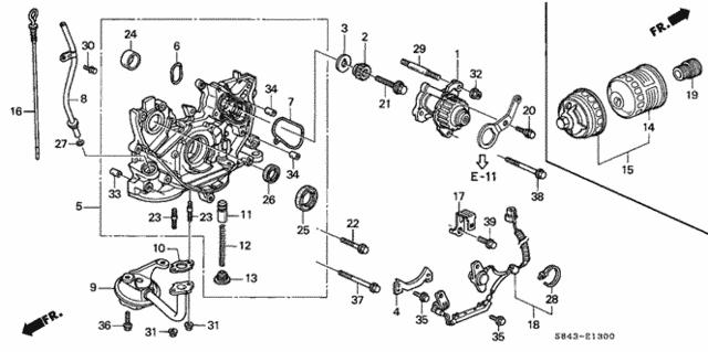Сальник промежуточного вала двигателя 91233PT0003 HONDA