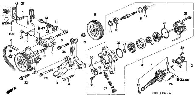 91345RDAA01 HONDA Сальник насоса ГУР руля купить в Одесса