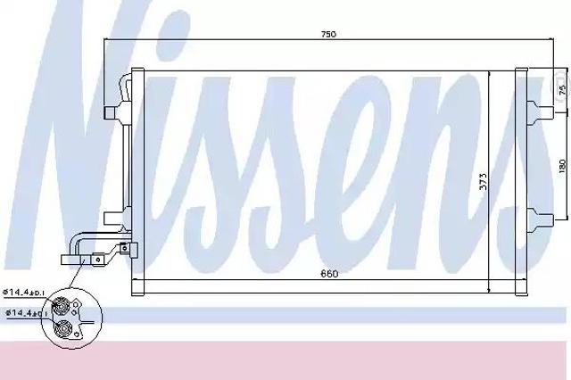 Радиатор кондиционера 940086 NISSENS