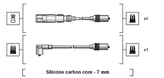 Провода высоковольтные в комплекте 941318111270 MAGNETI MARELLI