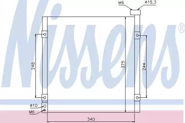 Трубопроводы и радиатор кондиционера 94290 NISSENS