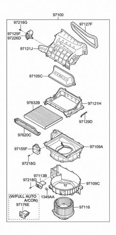 Воздушный фильтр салона 971332H001 HYUNDAI
