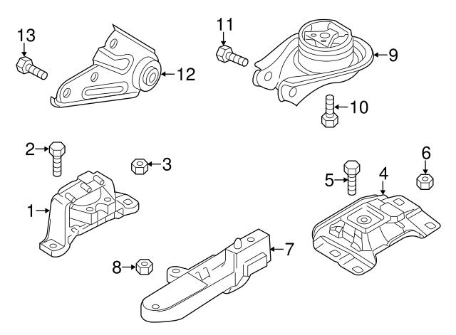 Опора двигателя BBN339060B MAZDA