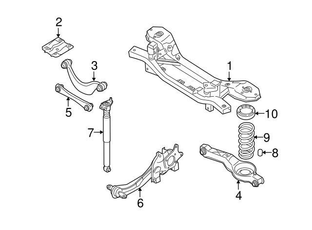 Поперечный рычаг задней подвески BBP328500A MAZDA