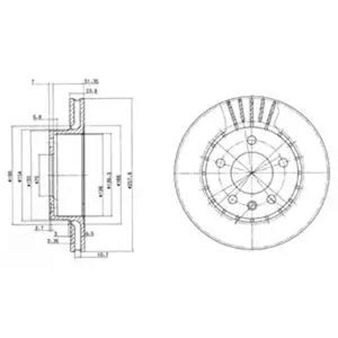 Тормоз дисковый передний BG2384 DELPHI