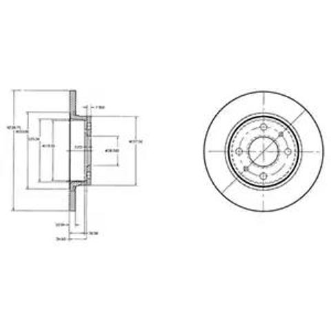 Тормоз дисковый передний BG2466 DELPHI