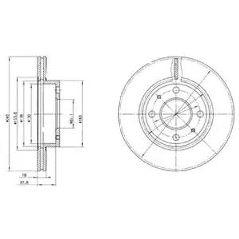 Тормоз дисковый передний BG2565 DELPHI