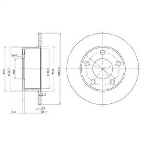 Тормозные диски BG2746 DELPHI