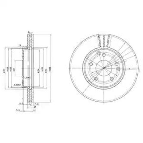 Диск тормозной передний BG3240C DELPHI