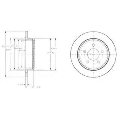 Задний дисковый тормоз BG3595 DELPHI