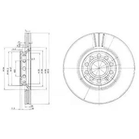 Ротор тормозной BG3657 DELPHI
