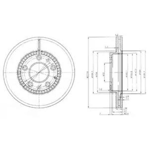 Тормоз дисковый передний BG3724 DELPHI