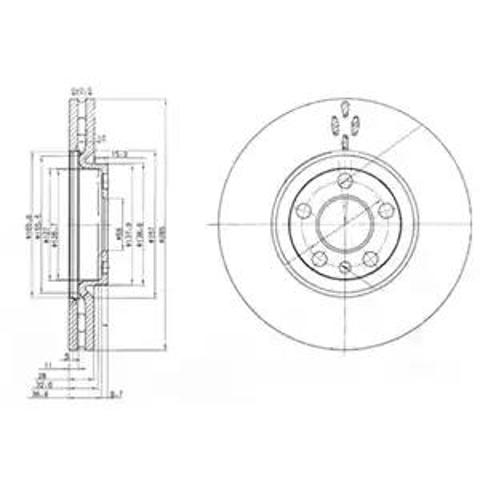 Передний тормозной диск BG3740 DELPHI