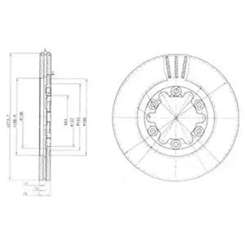Тормоз дисковый передний BG3809 DELPHI