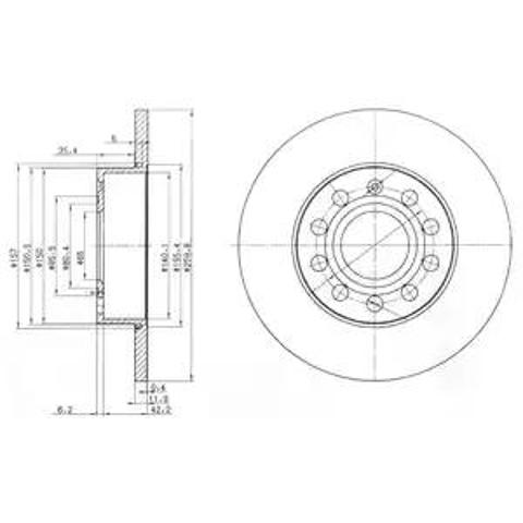 Тормозные диски BG3890C DELPHI