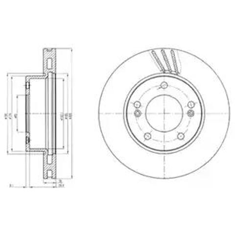 Передний тормозной диск BG4207 DELPHI