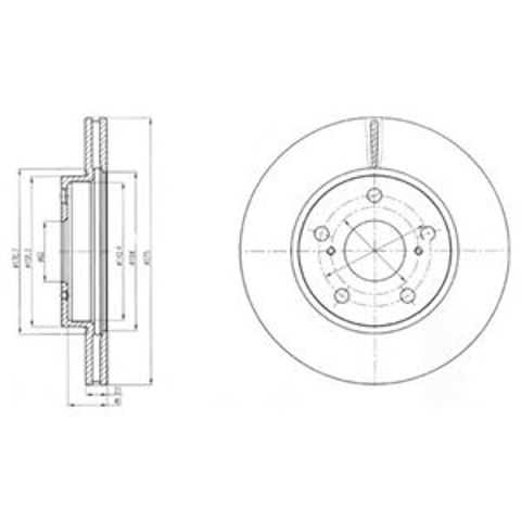 Autooil delphi toyota гальмівний диск передн. auris 07- BG4232