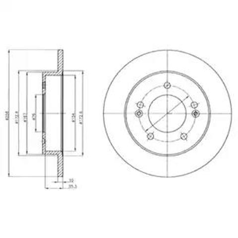 Дисковый тормоз BG4310 DELPHI