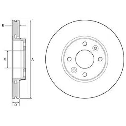 Диск тормозной передний BG4459C DELPHI