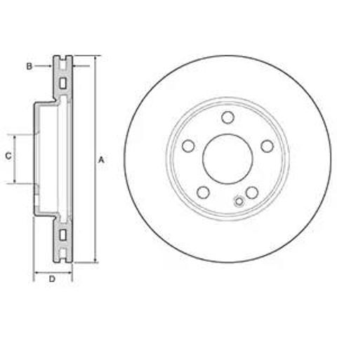 Тормоз дисковый передний BG4554C DELPHI