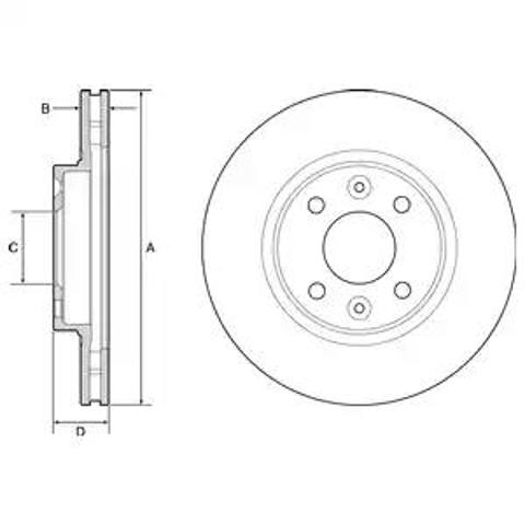 Передний тормозной диск BG4570C DELPHI